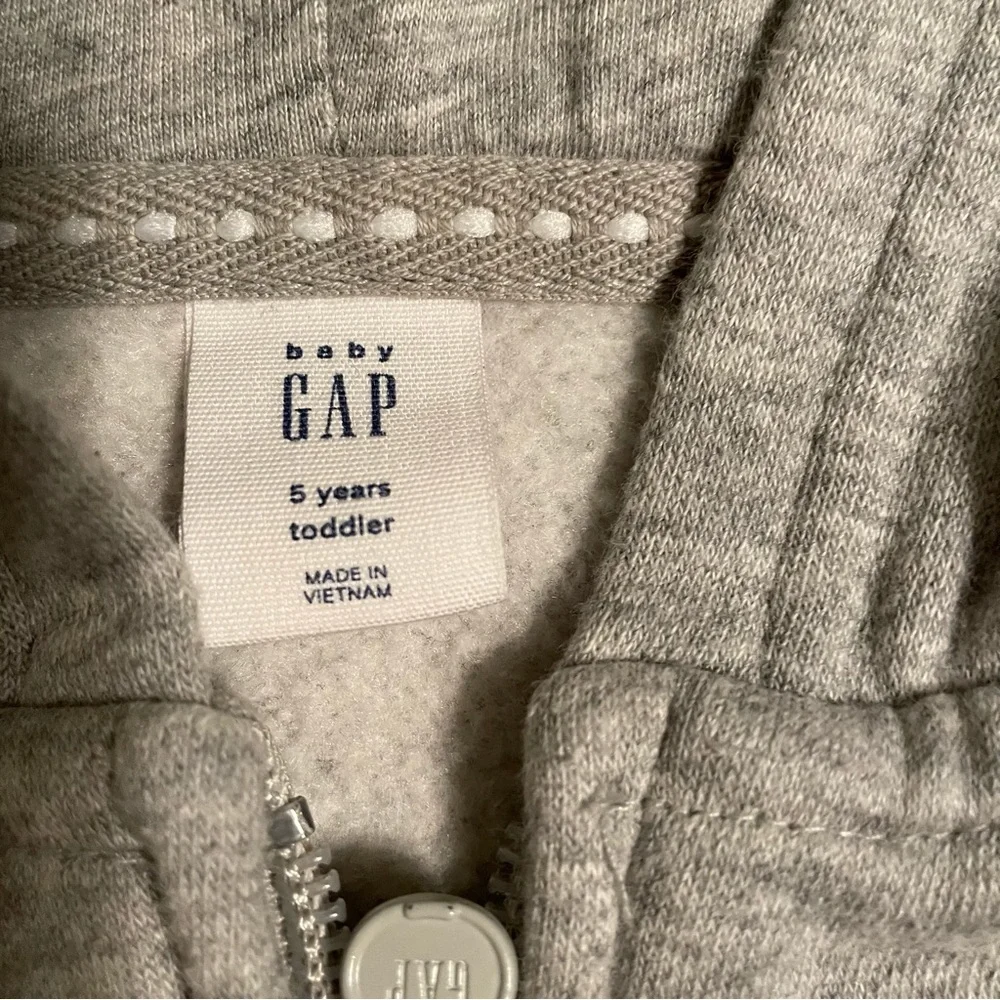 Baby Gap Girl Sparkly Logo Zip Hoodie